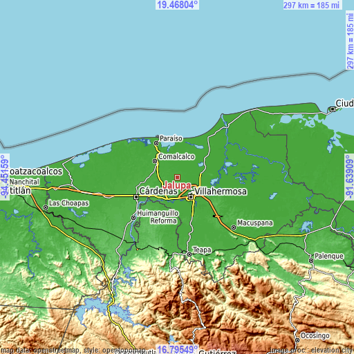 Topographic map of Jalupa