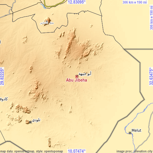 Topographic map of Abu Jibeha