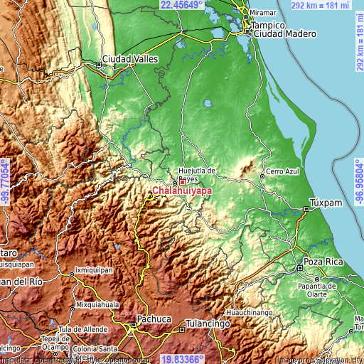 Topographic map of Chalahuiyapa