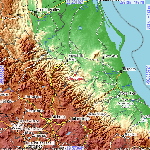 Topographic map of Ohuatipa