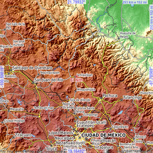 Topographic map of El Nith