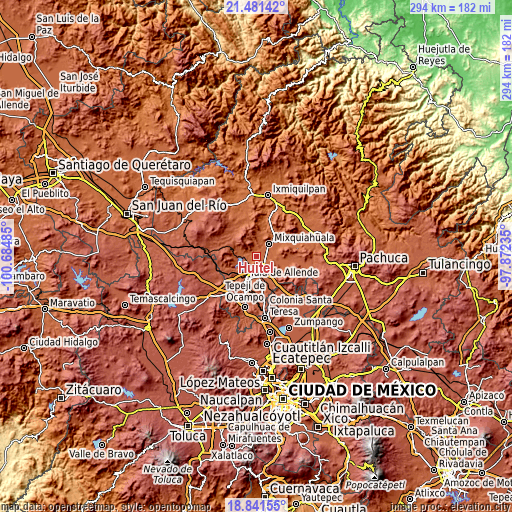 Topographic map of Huitel