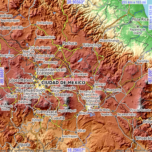 Topographic map of Francisco Villa