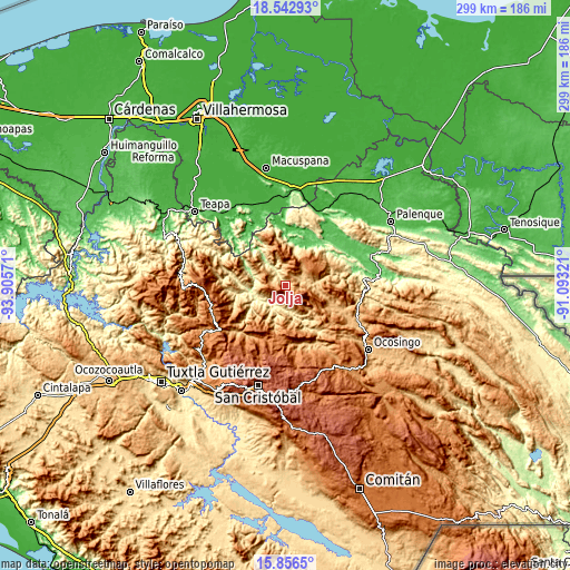 Topographic map of Joljá