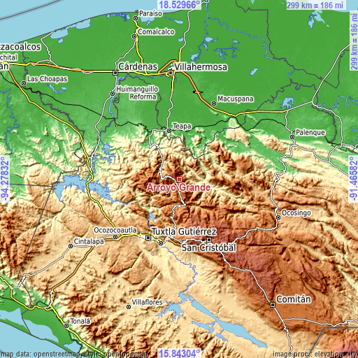 Topographic map of Arroyo Grande