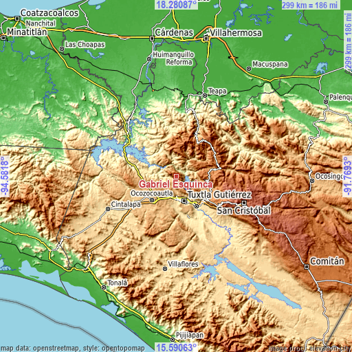 Topographic map of Gabriel Esquinca