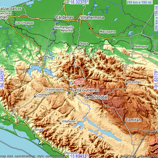 Topographic map of Ajilhó