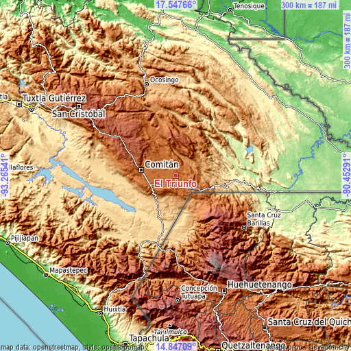 Topographic map of El Triunfo