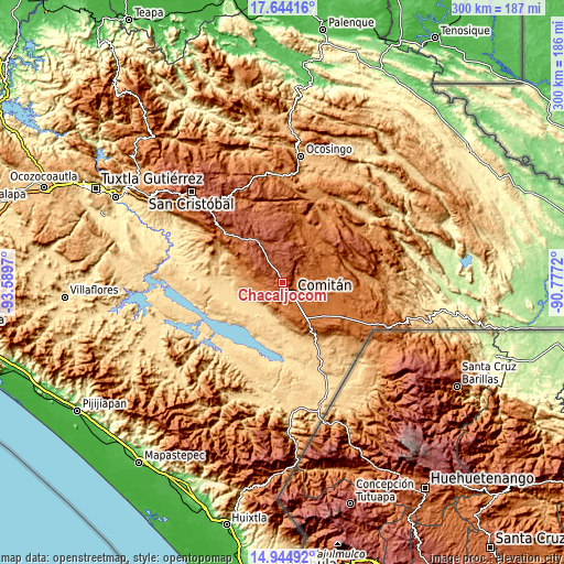 Topographic map of Chacaljocóm