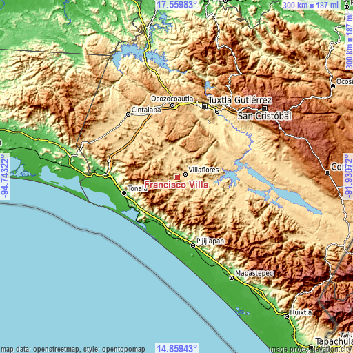 Topographic map of Francisco Villa