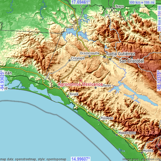 Topographic map of Agrónomos Mexicanos