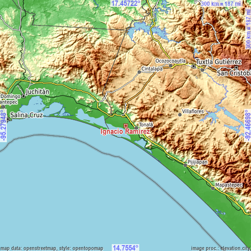 Topographic map of Ignacio Ramírez