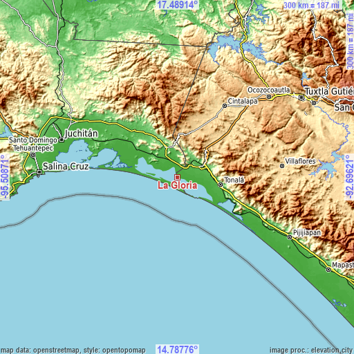 Topographic map of La Gloria