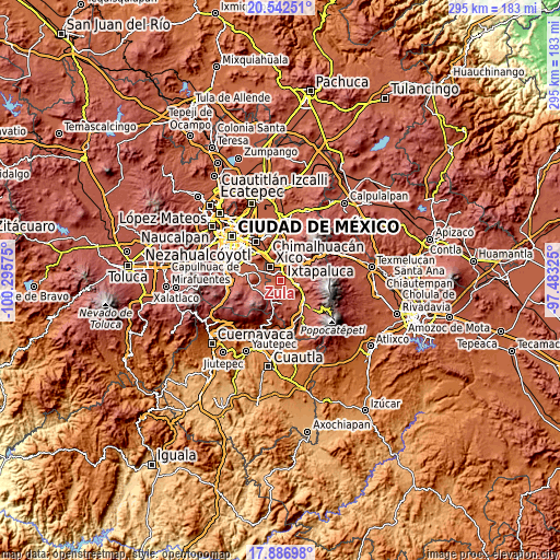 Topographic map of Zula