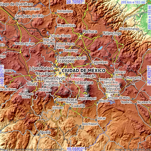 Topographic map of Coatepec