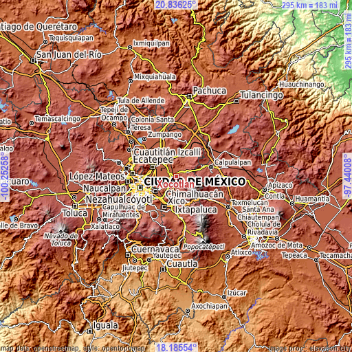 Topographic map of Xocotlán