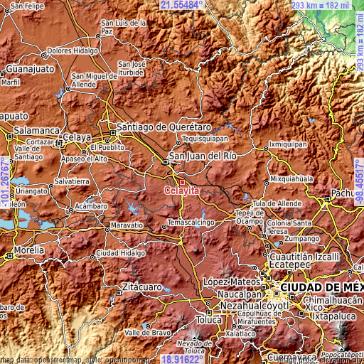 Topographic map of Celayita