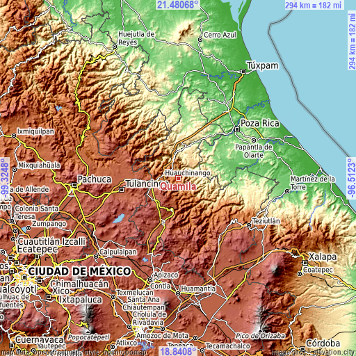 Topographic map of Quamila