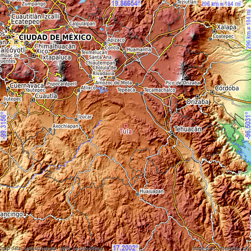 Topographic map of Tula