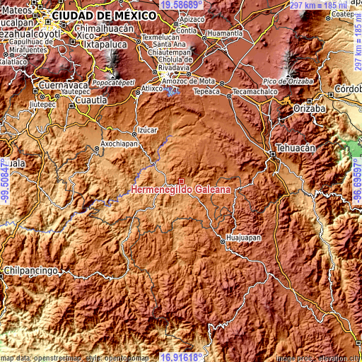 Topographic map of Hermenegildo Galeana