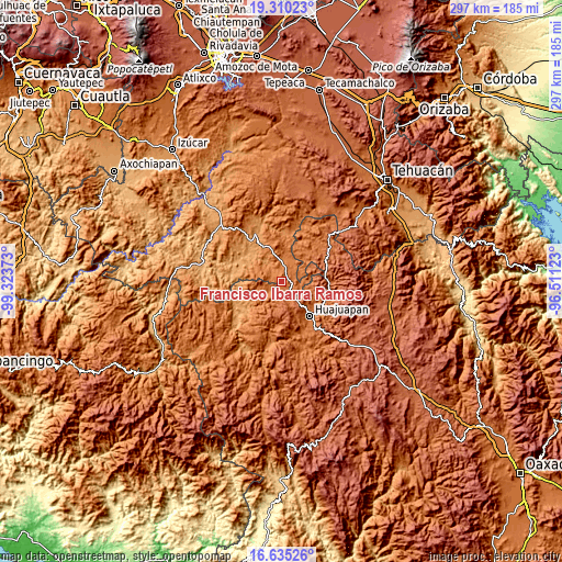 Topographic map of Francisco Ibarra Ramos