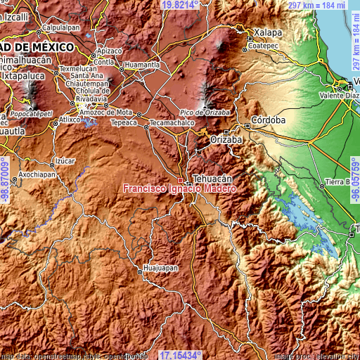 Topographic map of Francisco Ignacio Madero