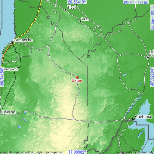 Topographic map of Ukúm
