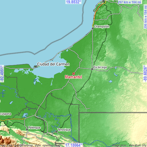Topographic map of Mamantel