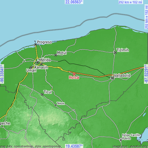 Topographic map of Holca