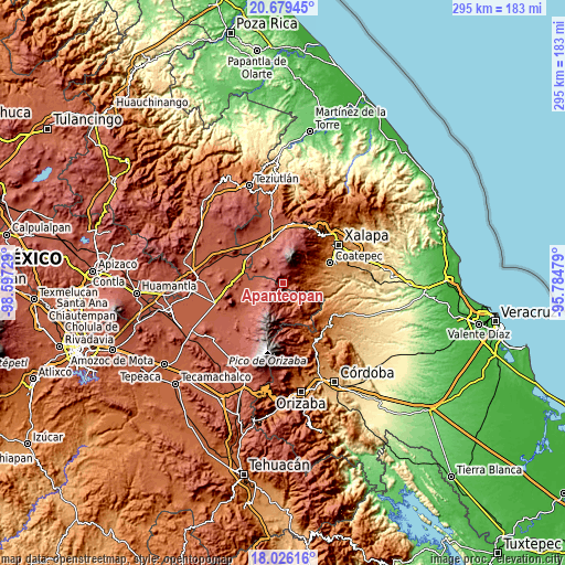 Topographic map of Apantéopan