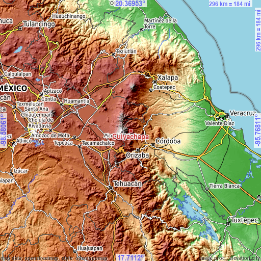 Topographic map of Cuiyachapa