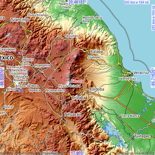 Topographic map of Excola