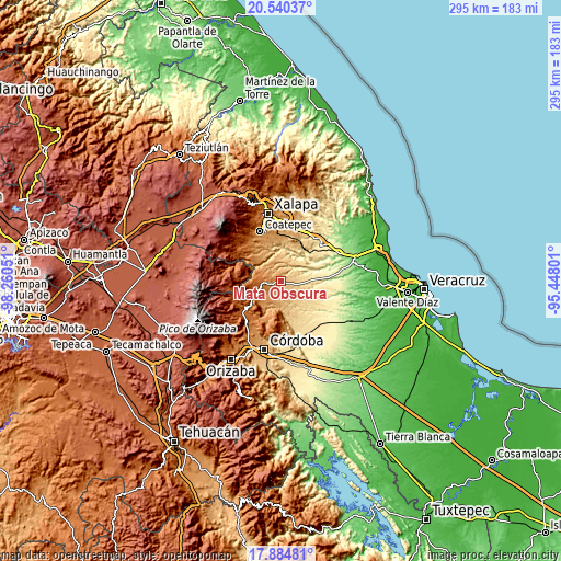 Topographic map of Mata Obscura