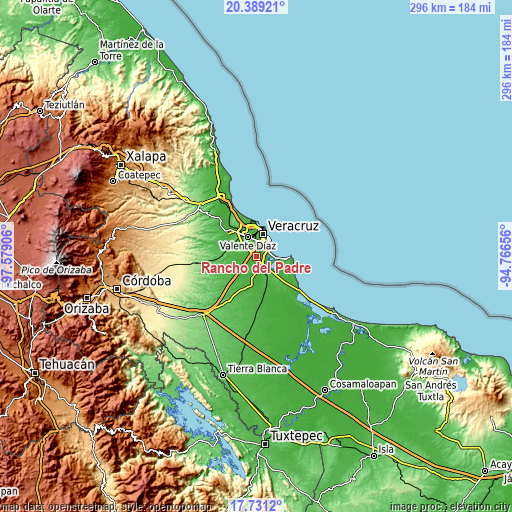 Topographic map of Rancho del Padre