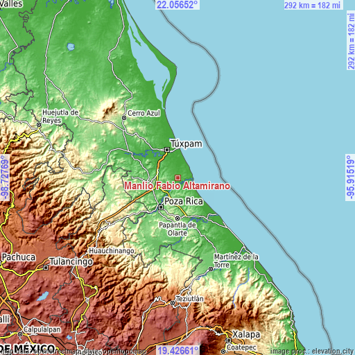 Topographic map of Manlio Fabio Altamirano