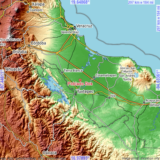 Topographic map of Poblado Dos