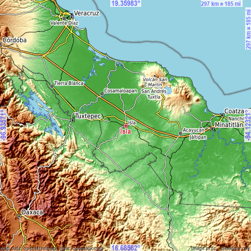 Topographic map of Isla