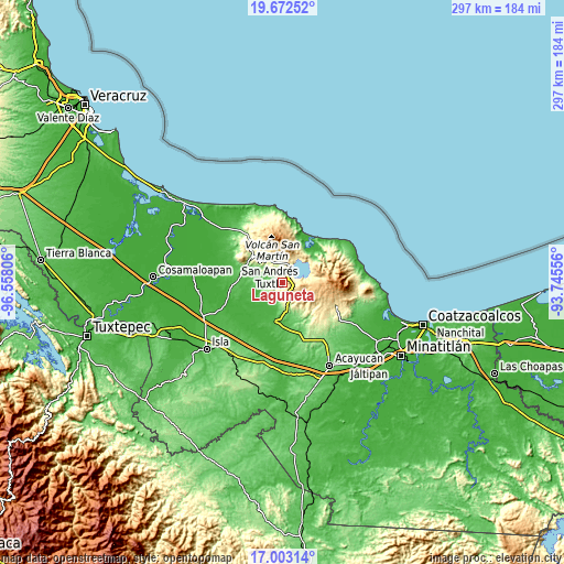 Topographic map of Laguneta