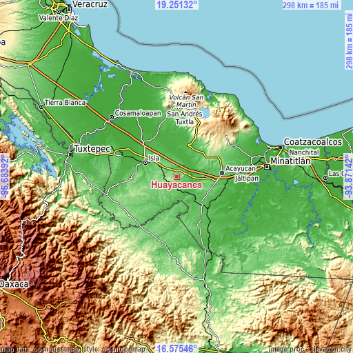 Topographic map of Huayacanes