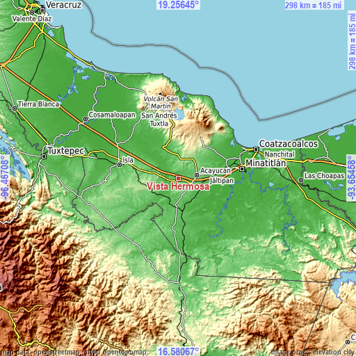 Topographic map of Vista Hermosa