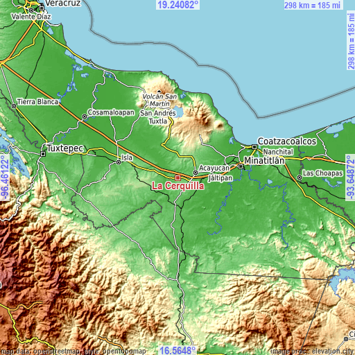 Topographic map of La Cerquilla