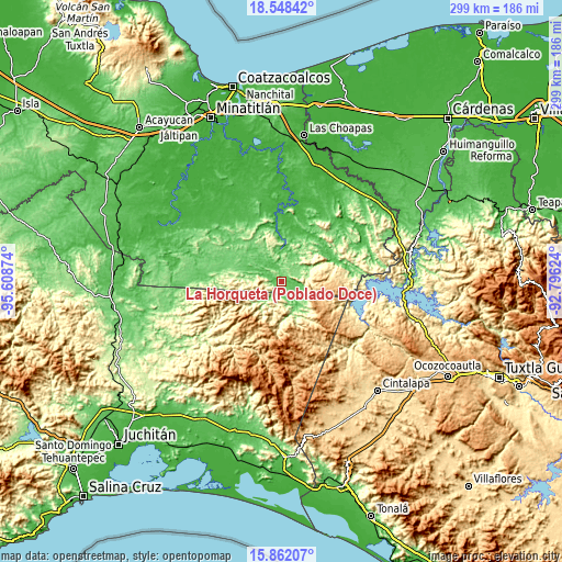 Topographic map of La Horqueta (Poblado Doce)