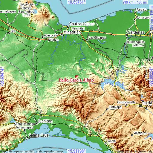 Topographic map of Helio García Alfaro