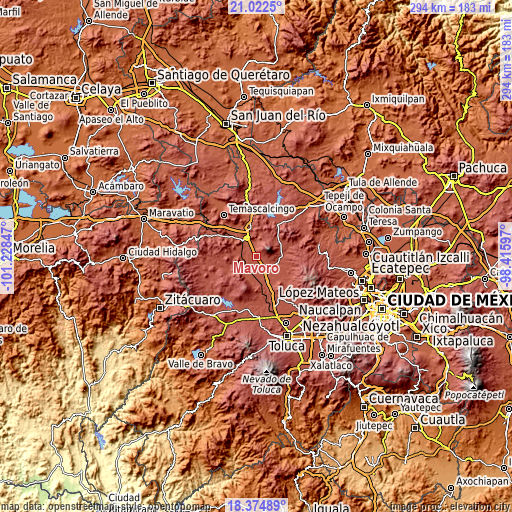 Topographic map of Mavoro