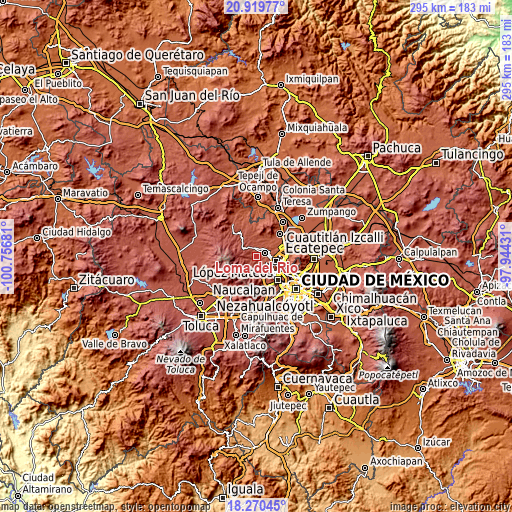 Topographic map of Loma del Río