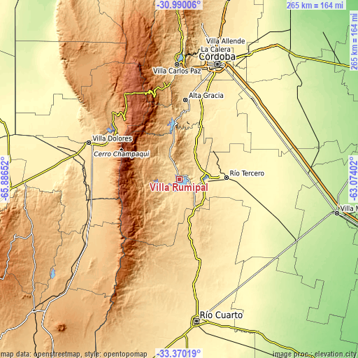 Topographic map of Villa Rumipal