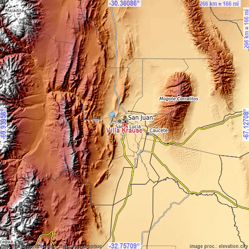 Topographic map of Villa Krause