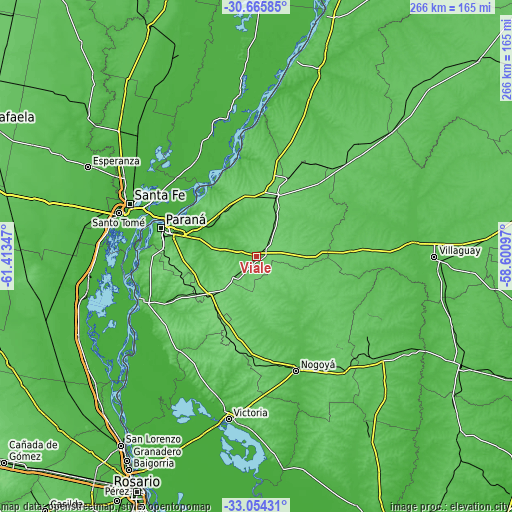 Topographic map of Viale
