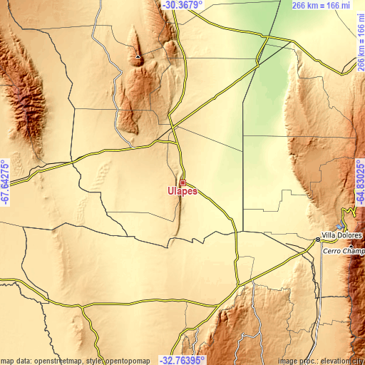 Topographic map of Ulapes
