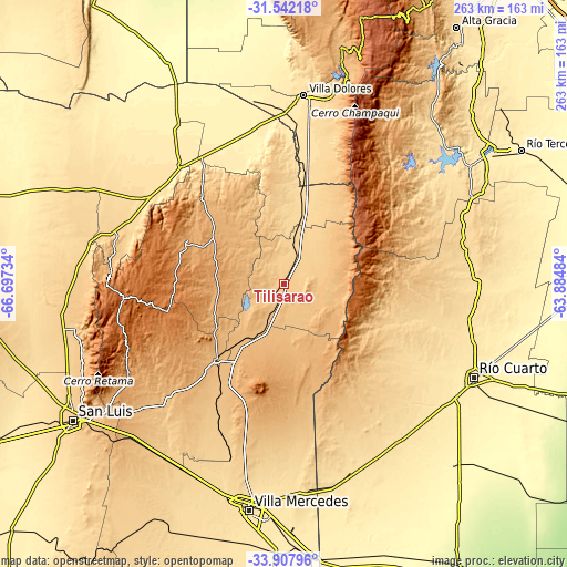 Topographic map of Tilisarao
